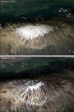 Fonte des glaciers du Kilimandjaro